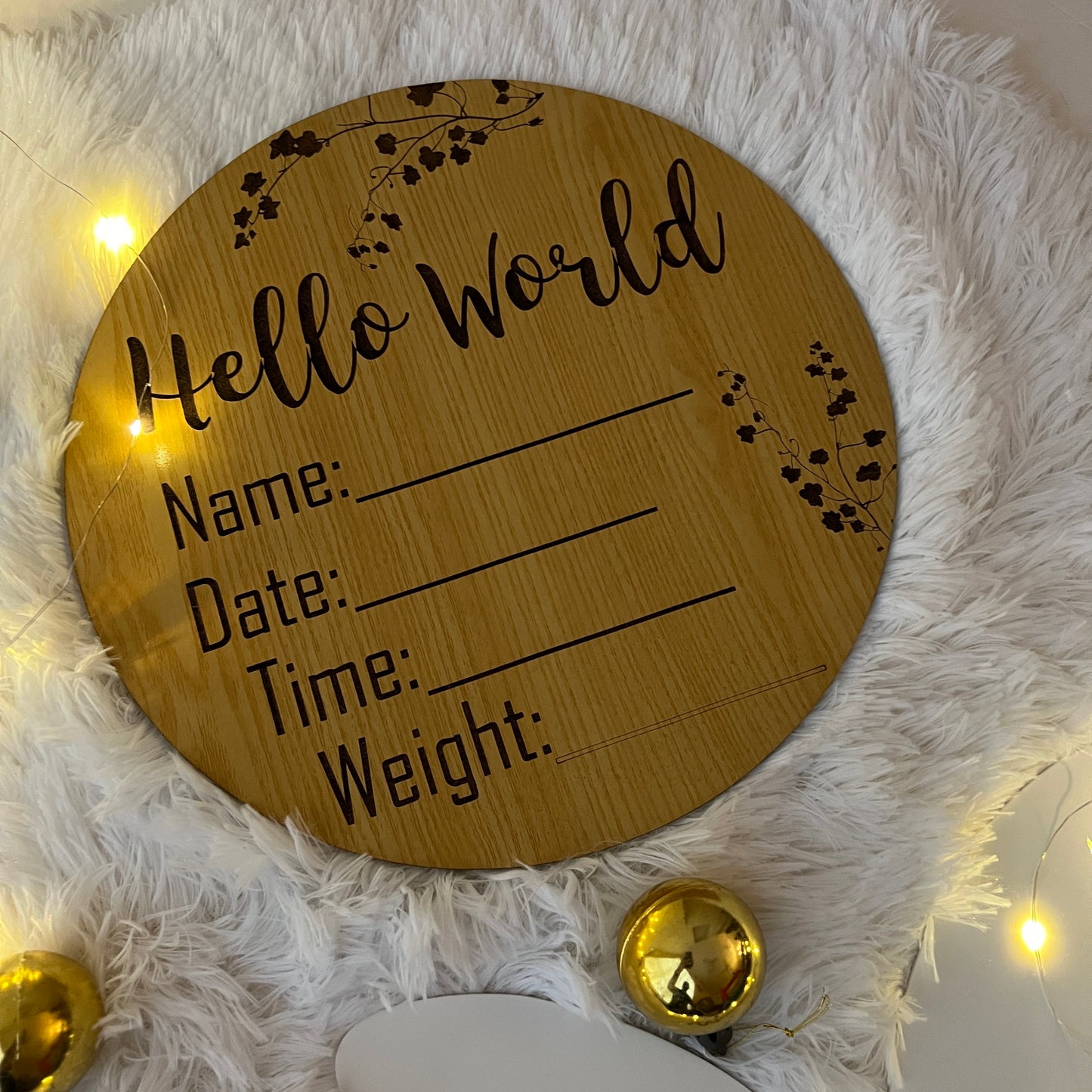 Personalized Birth Details Plaque