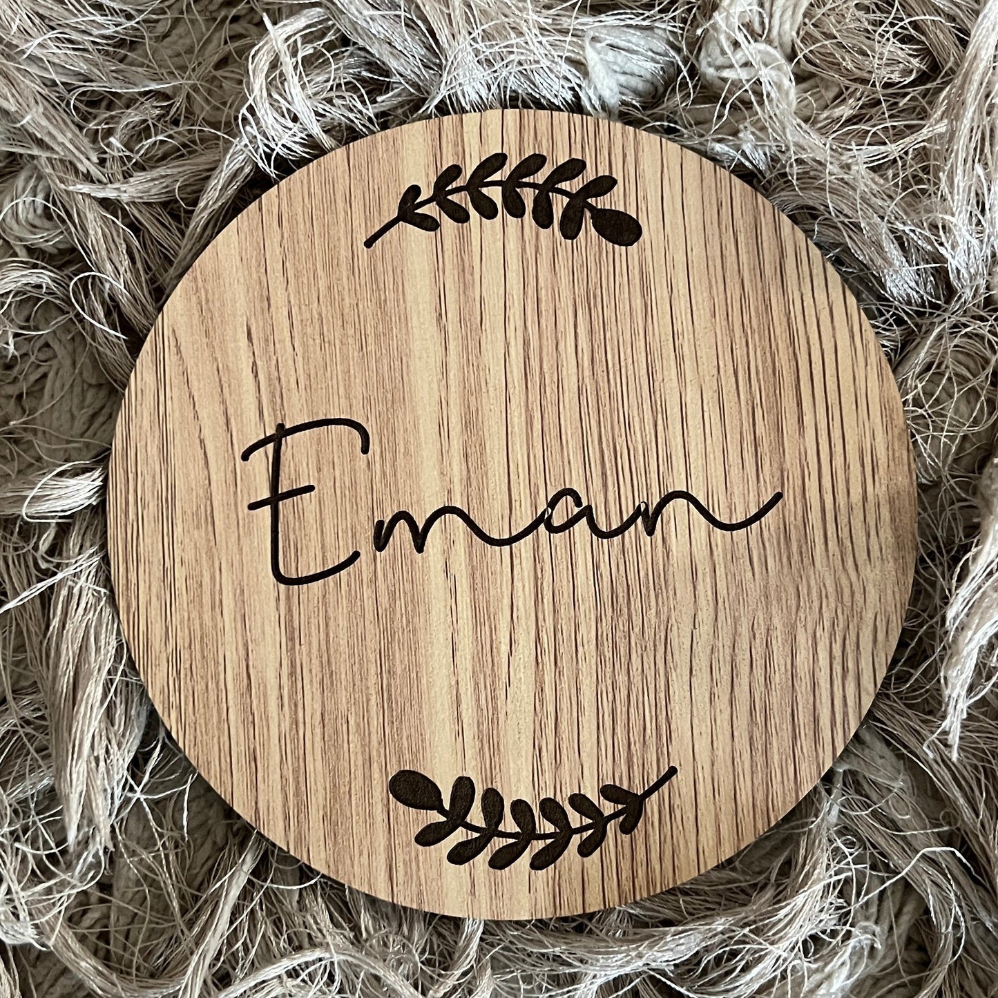 Personalized Wooden Name Disc