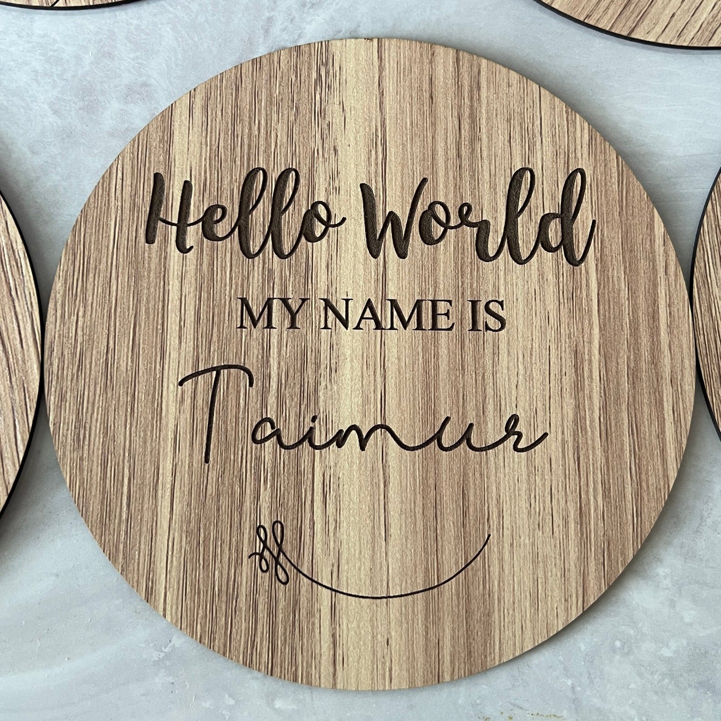 Personalized Wooden Name Disc