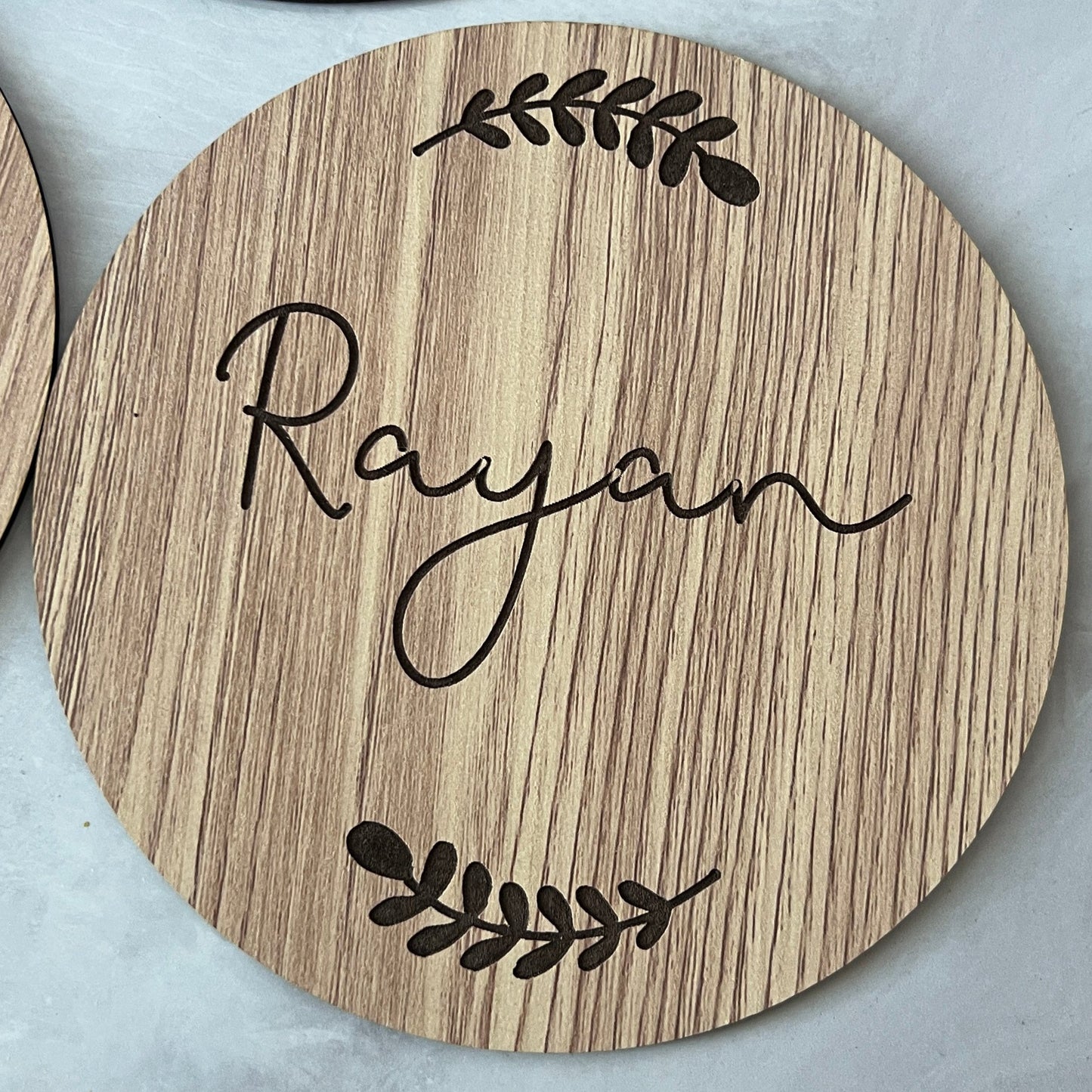 Personalized Wooden Name Disc