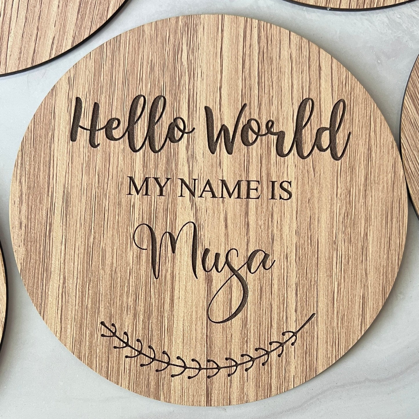 Personalized Wooden Name Disc