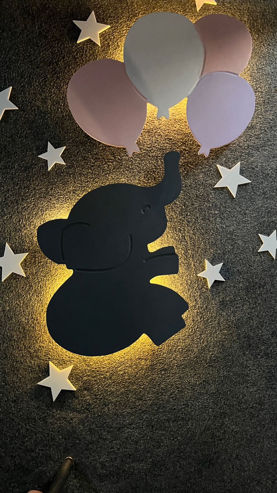 Set of 2 Nursery Lamps with Star Cloud Mix Pack